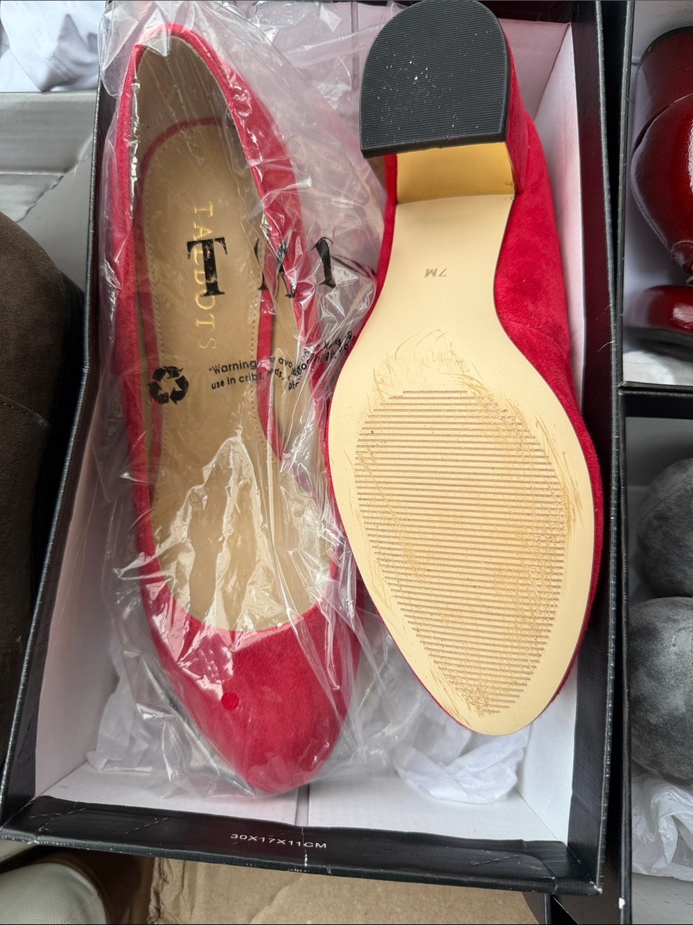 Talbots Red Suede Ballet Flats